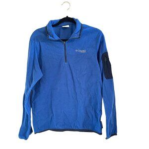 Columbia Sportswear Company Titanium Blue Zip Up Fleece Zip Up Sweater